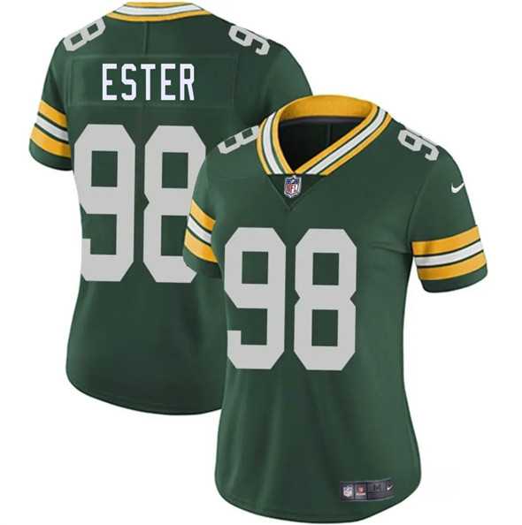 Women%27s Green Bay Packers #98 James Ester Green 2025 Vapor Untouchable Limited Stitched Jersey Dzhi->green bay packers->NFL Jersey